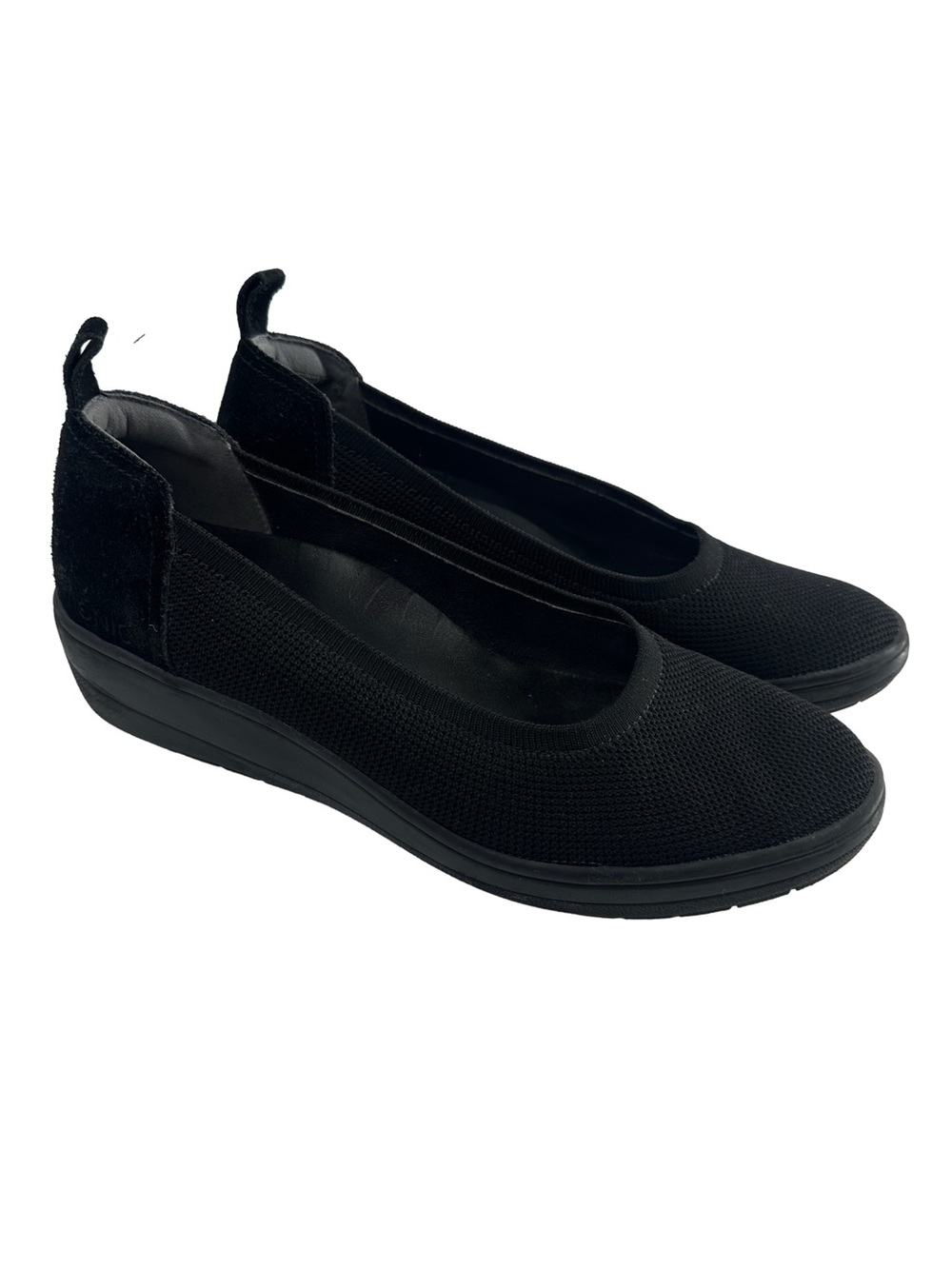 Vionic slip on shoe Jacey Knit Wedge Black Seude detail arch support sz 9.5 - Picture 2 of 11